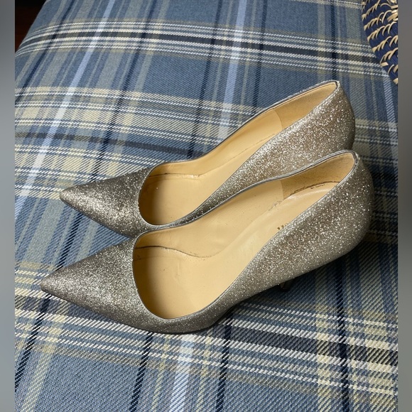 Kate Spade Patent Glitter Silver Pumps - Picture 10 of 10